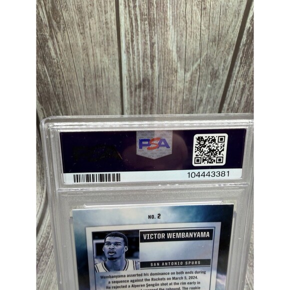 2023 PHOENIX VICTOR WEMBANYAMA THRILLERS #2 PSA  8 Nm/ Mt Spurs Rc - Picture 9 of 10